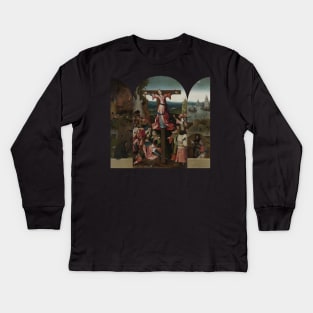 The Crucifixion of St Julia - Hieronymus Bosch Kids Long Sleeve T-Shirt